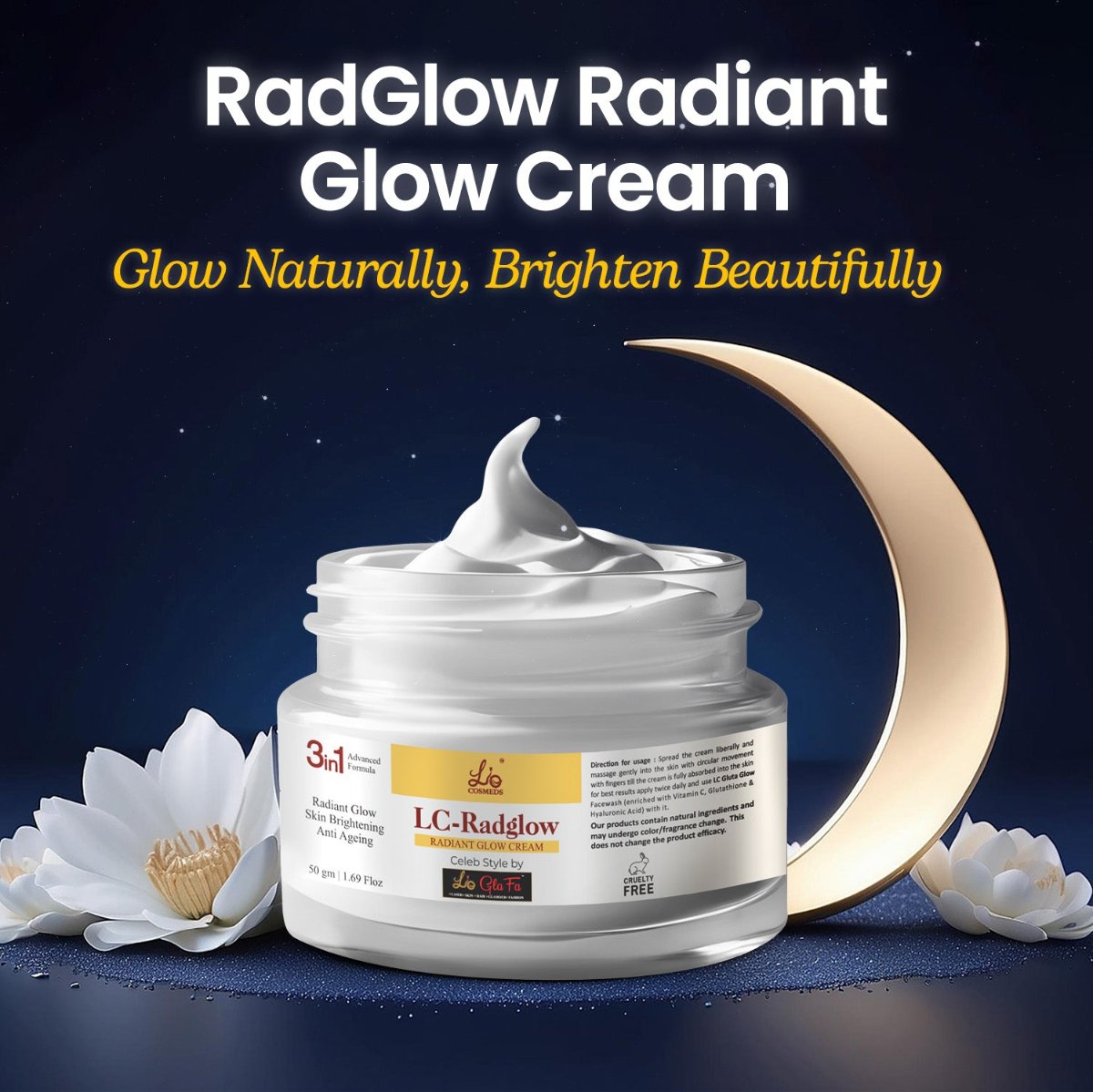 Lio Cosmeds RadGlow Skin Brightening, D-Tanning, Anti Pigmentation Cream (BUY 1 GET 1 FREE)